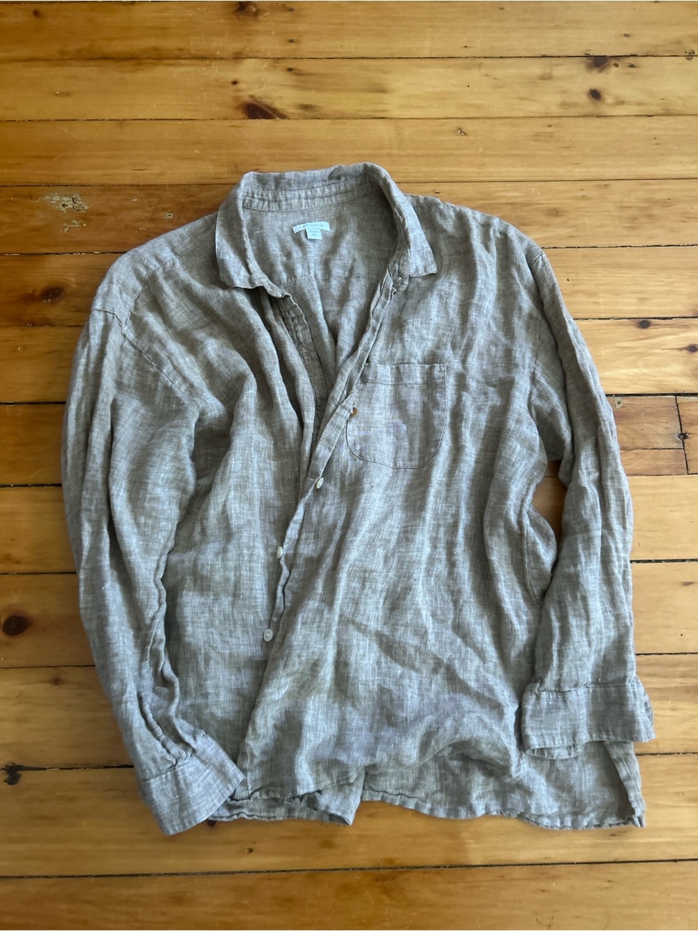 J. Jill linen button down shirt long sleeve xl petite - Picture 2 of 8